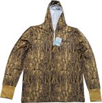 Футболка Kosadaka Ice Silk Sunblock Sand Snake с длинным рукавом, с капюшоном (UV защита) р.2XL