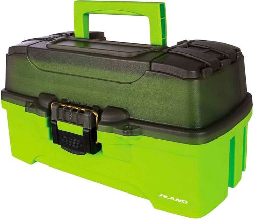 Ящик Plano 6211 с 1 ур. системой хранения приманок и 2-мя боковыми отсеками на крышке (ярко-зеленый)