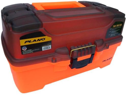 Ящик Plano 6221 с 2х ур. системой хранения приманок и 2-мя бок. отсеками на крышке (ярко-оранжевый)