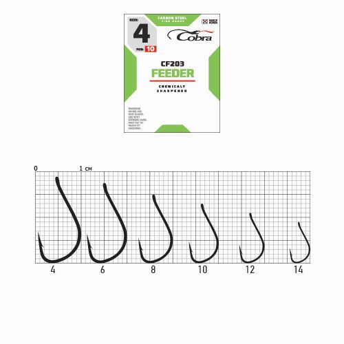 Крючки Cobra FEEDER сер. CF203 разм. 012 10шт.