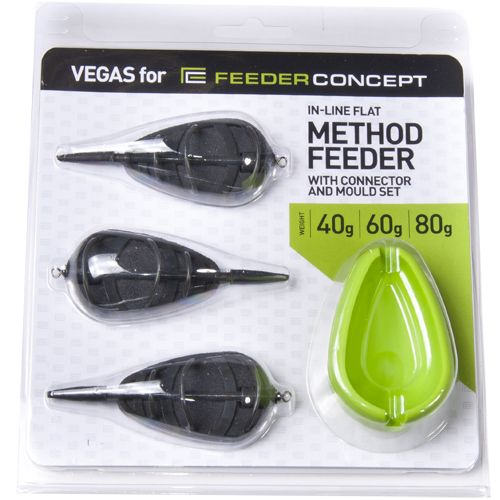 Кормушки фидерные FC Vegas Flat METHOD 40 60 80г 3шт. и уплот. набор
