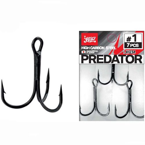 Крючки-тройники Lucky John PREDATOR сер. LJH234 разм.002 7 шт.