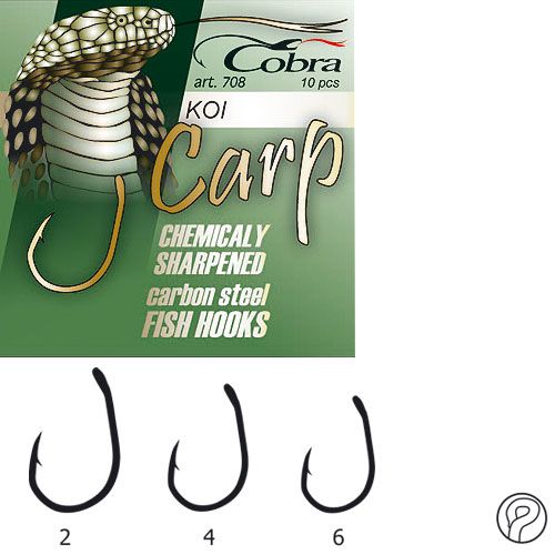 Крючки Cobra CARP KOI сер.708NSB разм.004 10шт.