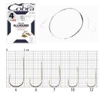 Крючки с поводком Cobra ALLROUND 70cm, 0,12mm, разм.12, 10шт.