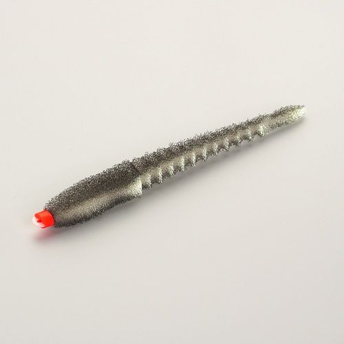 Приманка поролоновая 3D Ex WORM WBlack 10см под офсетный крючок № 1, 2, 4
