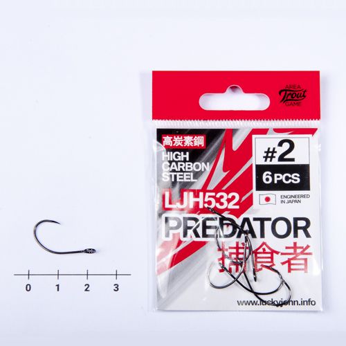 Крючки Lucky John PREDATOR сер. LJH532 разм.002 6шт.