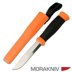 Нож универсальный в пластиковых ножнах MoraKNIV 2000 оранж.