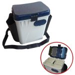 Ящик рыболовный зимний Salmo 2-х ярус. пласт. с карманами 33.5х23.5х39см