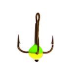 Крючок-тройник для приманок Lucky John с каплей цвет. разм.008/GRY