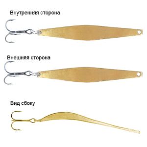 Блесна вертикальная зимняя Salmo LJ Model O 355 c тр.Kamasan G