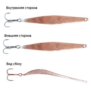 Блесна вертикальная зимняя Salmo LJ Model O 365 c тр.Kamasan C