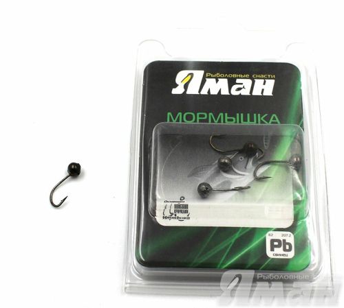 Мормышка \"ЯМАН\" шар с отв.,цв.BN, d 6, вес 1,2 г (уп. 5 шт.)