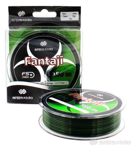 Леска \"Shii Saido\" Fantaji, L-150 м, d-0,37 мм, test-9,68 кг, черно/зеленая/100/