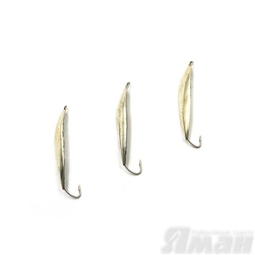 Блесна вертикальная \"ЯМАН\" Идеальная, размер 37 мм, вес 4,5 г, цвет никель (уп. 3 шт.)