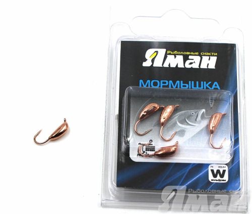 Мормышка вольф\"ЯМАН\"Банан с ушк, р.3,вес 1,10,цв.медь(уп.5 шт.)