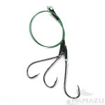 Поводок стальной NAMAZU 1х7 Nylon Coated Green, d-0,48 мм, L-40 см, с одинарным крючком 92247 Baitho