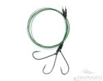 Поводок стальной NAMAZU 1х7 Nylon Coated Green, d-0,54 мм, L-50 см, с одинарным крючком 92247 Baitho