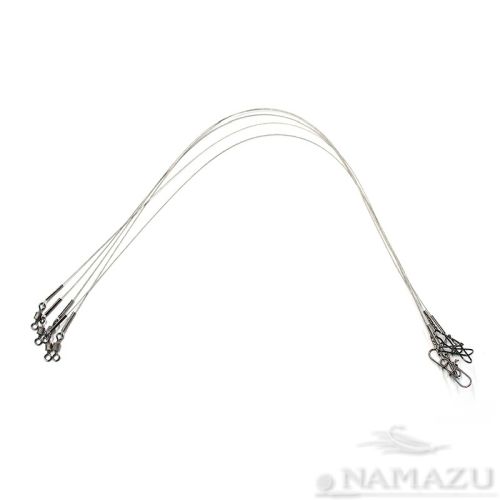 Поводок стальной NAMAZU 1х7 Nylon Coated, d-0,45 мм, L-25 см, test- 23 кг (уп. 5 шт.)