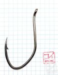 Крючок KOI "CAT FISH HOOK", размер 10/0 (INT), цвет BN (3 шт.)/23/