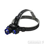 Фонарь налобный "СИБИРСКИЙ СЛЕДОПЫТ-Люкс", 1 LED + 2 COB, zoom, аккум. 220В, USB/120/