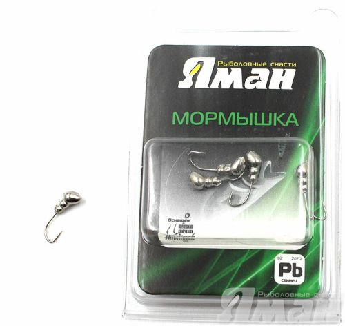 Мормышка \"ЯМАН\" муравей с отв.,цв.NL, d 3, вес 0,3 г (уп. 5 шт.)