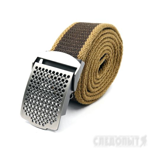 Ремень \"СЛЕДОПЫТ-Отверстия\", 1400х36 мм, текстиль, темно-коричневый/120/