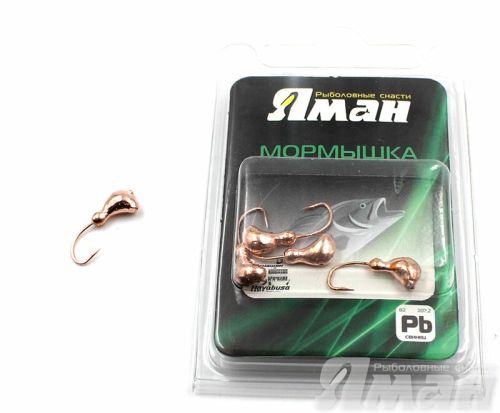 Мормышка \"ЯМАН\" ст. муравей с отв.,цв.COPPER PLATED, вес 0,5 г (уп. 5 шт.)