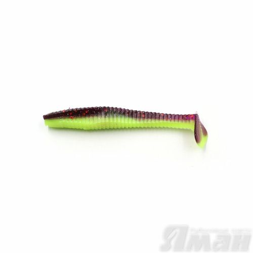 Виброхвост YAMAN Flatter Shad, р.2 inch, цвет #26 - Violet Chartreuse (уп. 6 шт.)