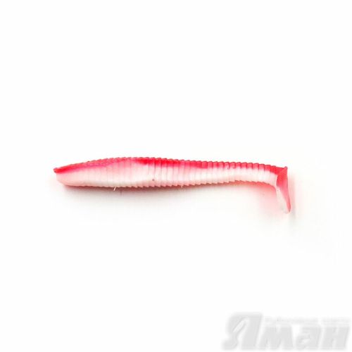 Виброхвост YAMAN Flatter Shad, р.2 inch, цвет #27 - Red White (уп. 6 шт.)