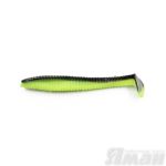 Виброхвост YAMAN Flatter Shad, р.2 inch, цвет #32 - Black Red Flake/Chartreuse (уп. 6 шт.)