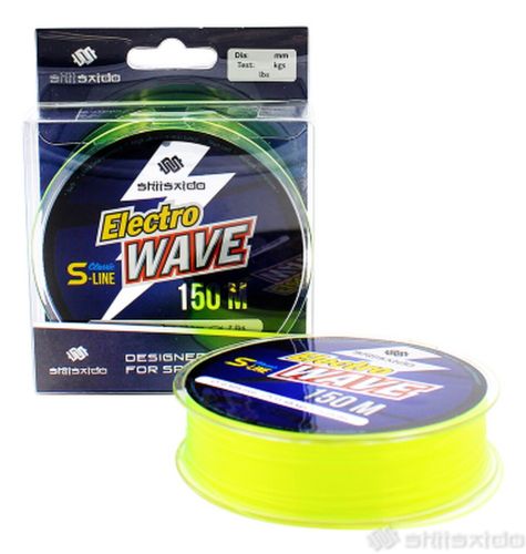 Леска \"Shii Saido\" Electro wave, L-150 м, d-0,405 мм, test-11,48 кг, желтая/100/