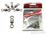 Вертлюг Namazu ROLLING RIBBED SWIVEL, латунь, цв. BN, р. 7, test-14 кг (уп.10 шт)/3000/1000/2000/