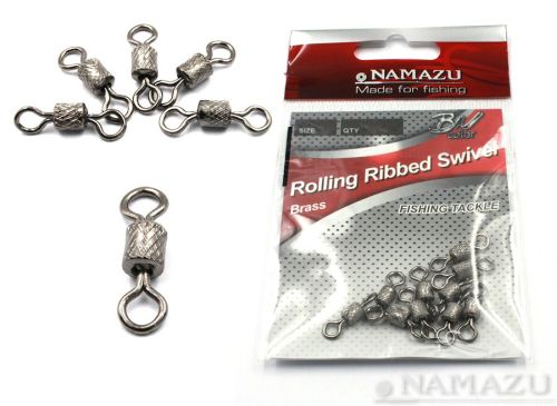 Вертлюг Namazu ROLLING RIBBED SWIVEL, латунь, цв. BN, р. 1, test-60 кг (уп.10 шт)/1500/1000/