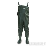 Полукомбинезон рыбацкий СЛЕДОПЫТ ПВХ+нейлон, р. 42, цв. олива/5/