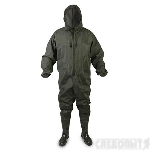 Комбинезон рыбацкий СЛЕДОПЫТ ПВХ, р. 44, цв. олива/4/