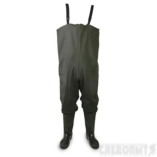 Полукомбинезон рыбацкий СЛЕДОПЫТ ПВХ, р. 46, цв. олива/5/
