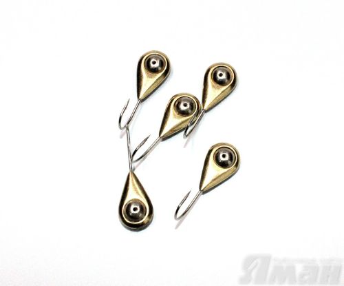Мормышка паяная ЯМАН Капля окуневая, вес 1,36 г, латунь (уп. 5 шт.)