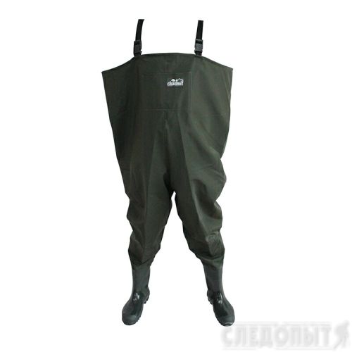 Полукомбинезон рыбацкий СЛЕДОПЫТ ПВХ XXXL, р. 47, цв. олива