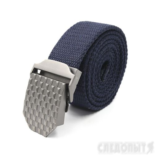 Ремень \"СЛЕДОПЫТ-Шахматы\", 1400х36 мм, текстиль, синий/120/