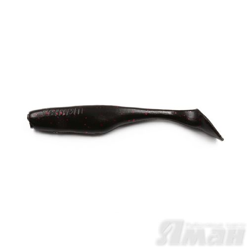 Виброхвост YAMAN Greedy Shad, р.5,5 inch, цвет #31 - Black Red Flake (уп. 4 шт.)