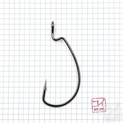 Крючок KOI \"MAGNA SUPER LOCK WORM\", размер 12/0 (INT), цвет BN, офсетный (2 шт.)