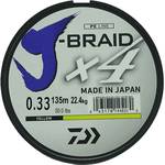 Леска плетеная DAIWA J-Braid X4 0,33мм 135 (желтая)