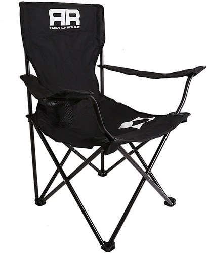 Складной стул Adrenalin Republic Mac Tag Sr. Black (подлокотники, держатель стакана)