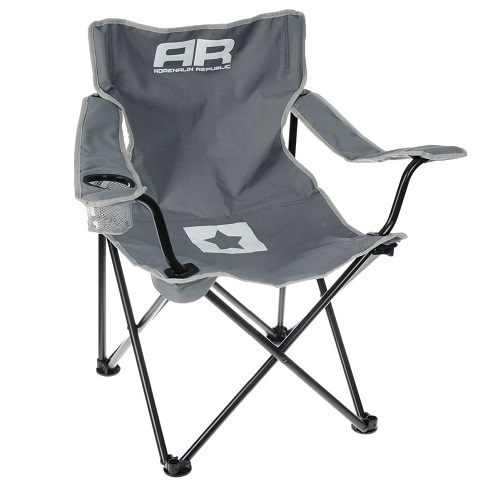 Складной стул Adrenalin Republic Mac Tag Sr. Gray (подлокотники, держатель стакана)