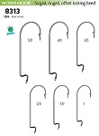 Крючки оффсетные VMC 8313 BZ (10шт) № 3/0